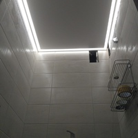 Установка натяжного потолка в ванную комнату